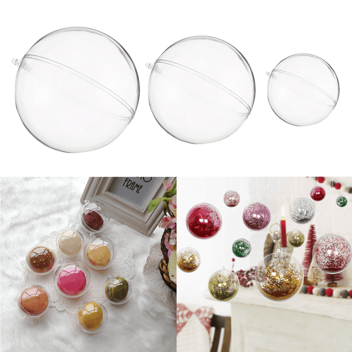 10Pcs 50/70/100/120Mm Christmas Magic Ball Clear Transparent Tree Balls Bauble Christmas Ornament Home Decorations Gift