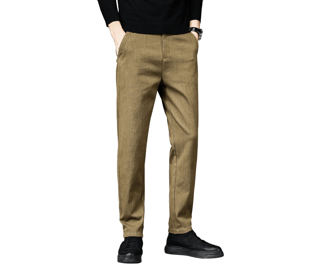 Men'S Slim Straight Autumn and Winter Men'S Casual Pants