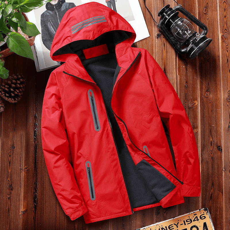 Men'S Loose Large Size Cotton-Padded Jacket Warm Hiking Jacket