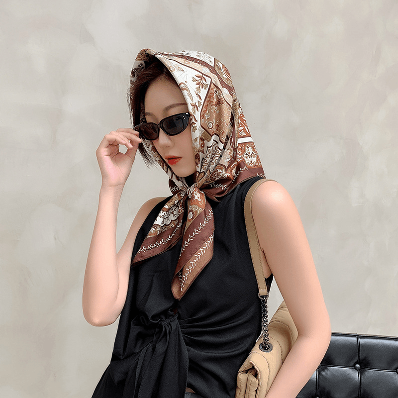 Retro Women'S Simple All-Match Western Fashion Temperament Twill Scarf