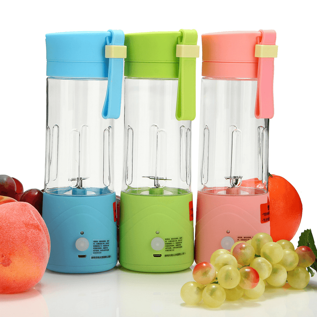 3.6V Portable Blender Smoothie Juicer Cup 14Oz Fruit Mixing Machine with 2000Mah USB Rechargeable Blender for Home