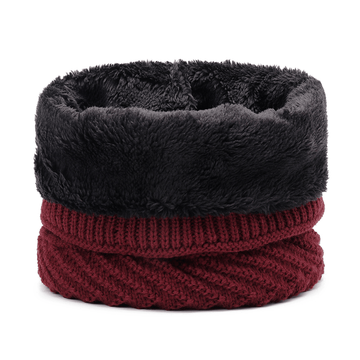 Multi-Purpose Winter Plush Knit Beanie Hat Scarf