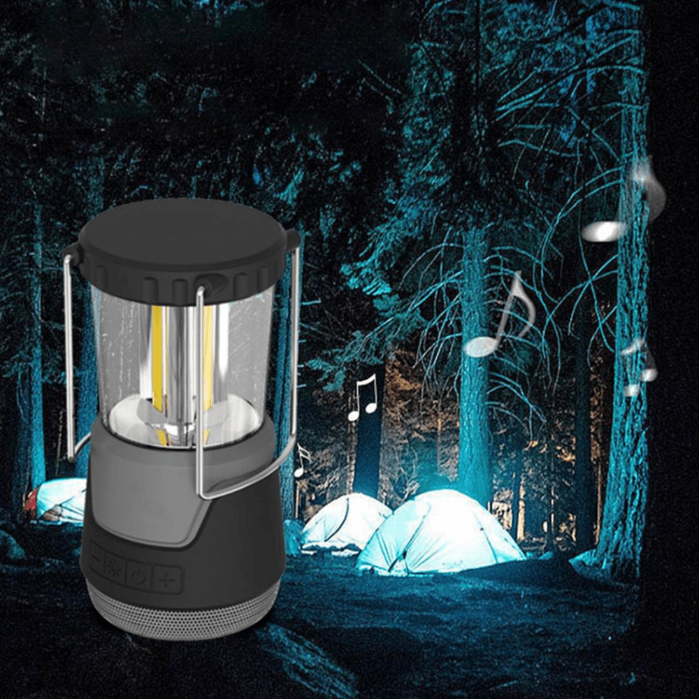 Ipree¬Æ 3-In-1 Camping Light Wireless Charger Bluetooth Speaker LED Tent Lamp Outdoor Hiking Fishing