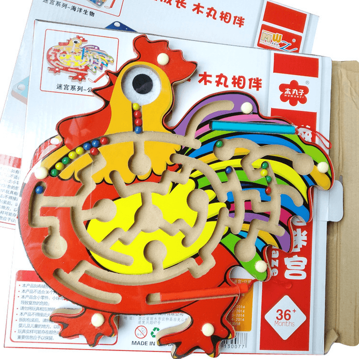 Children'S Puzzle Moving Pen on Track to Carry Maze