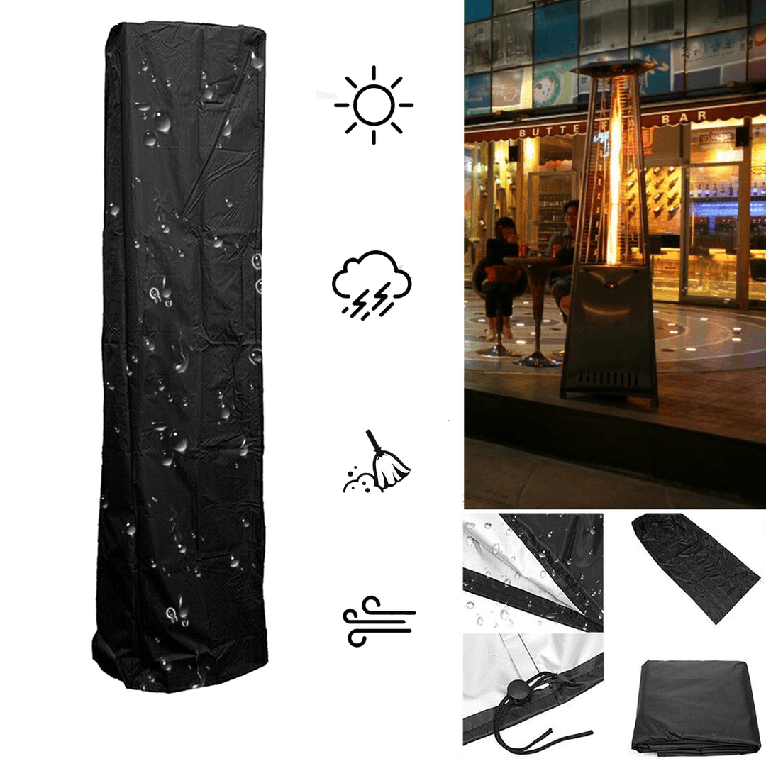 221Cm Patio Heater Cover Waterproof Dustproof Stand-Up Heater Protector Outdoor Garden