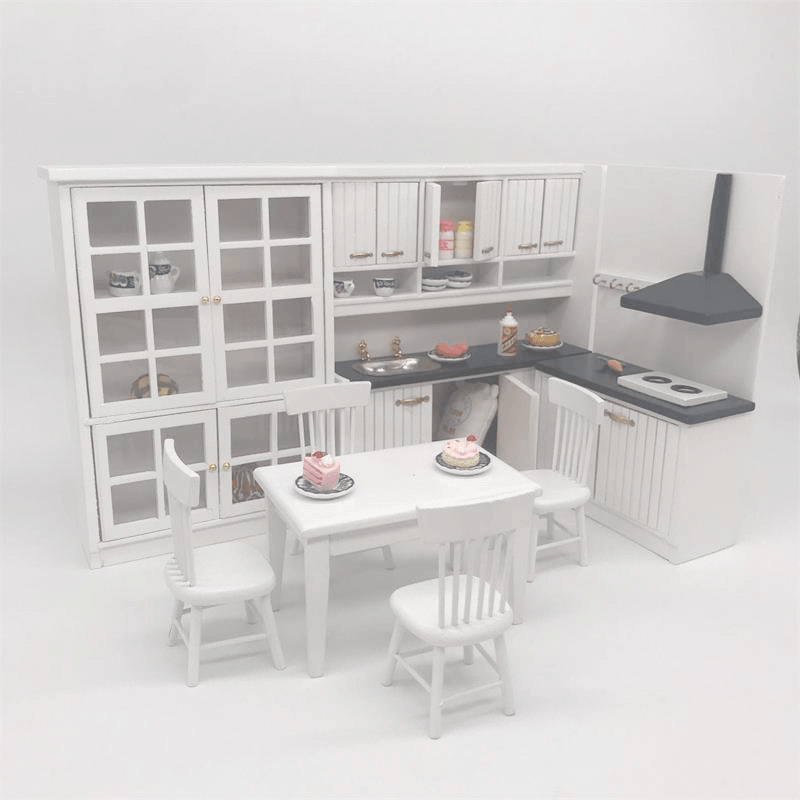 Mini Furniture Doll House Kitchen 12 Points Model