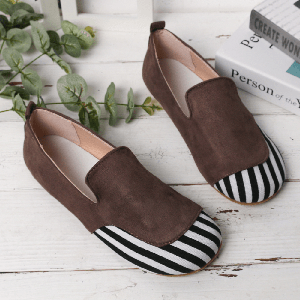 Women Casual Suede Stitching Slip on Flats