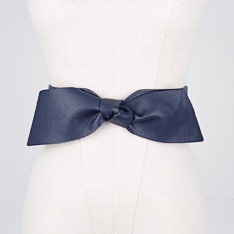 Skirt Decoration Bow PU Belt