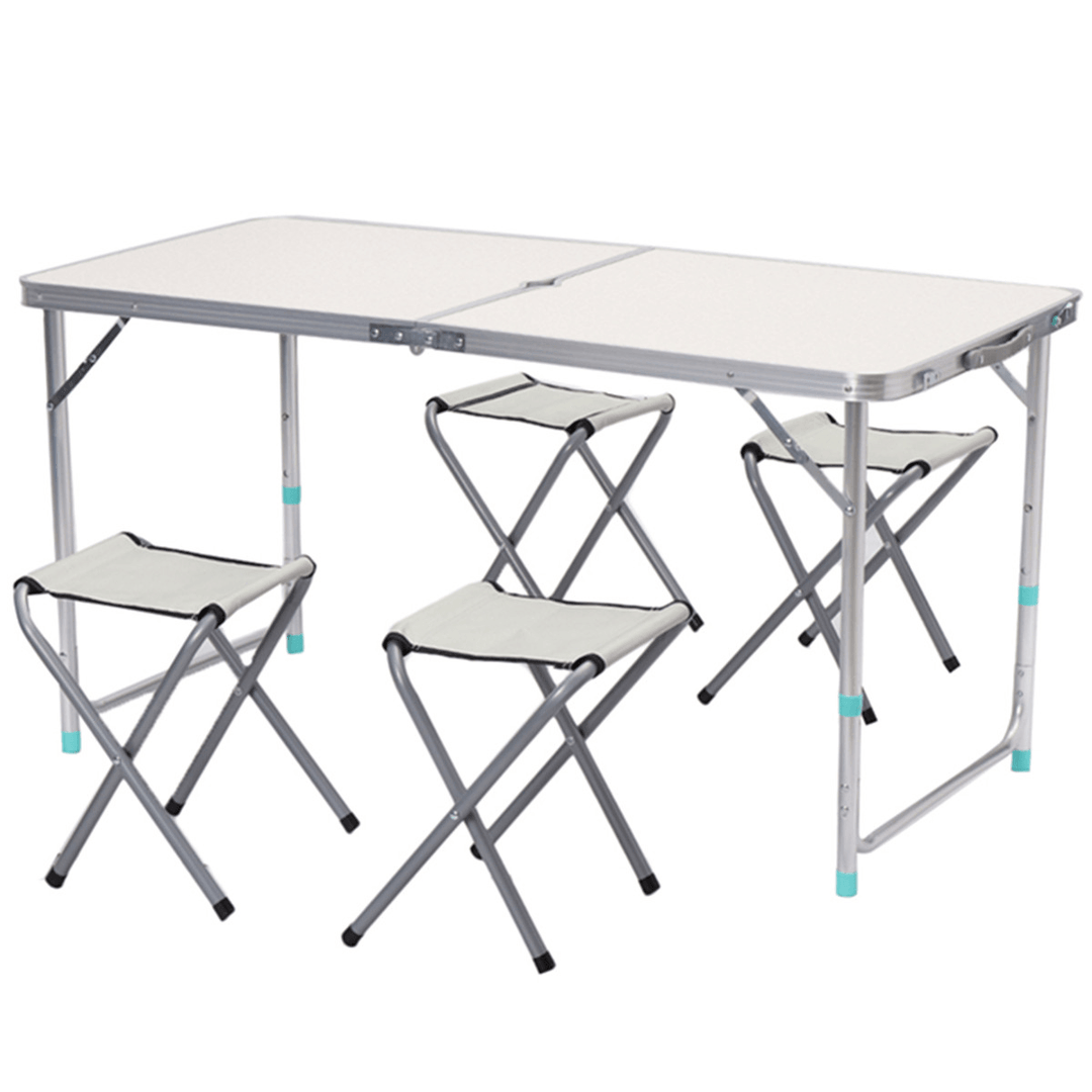 Foldable Chair and Desk Set Portable Aluminum Picnic Table and Chair Outdoor Night Market Stalls Supplies