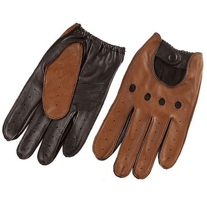 Men'S Driving Leather Driving Touch Screen Gloves