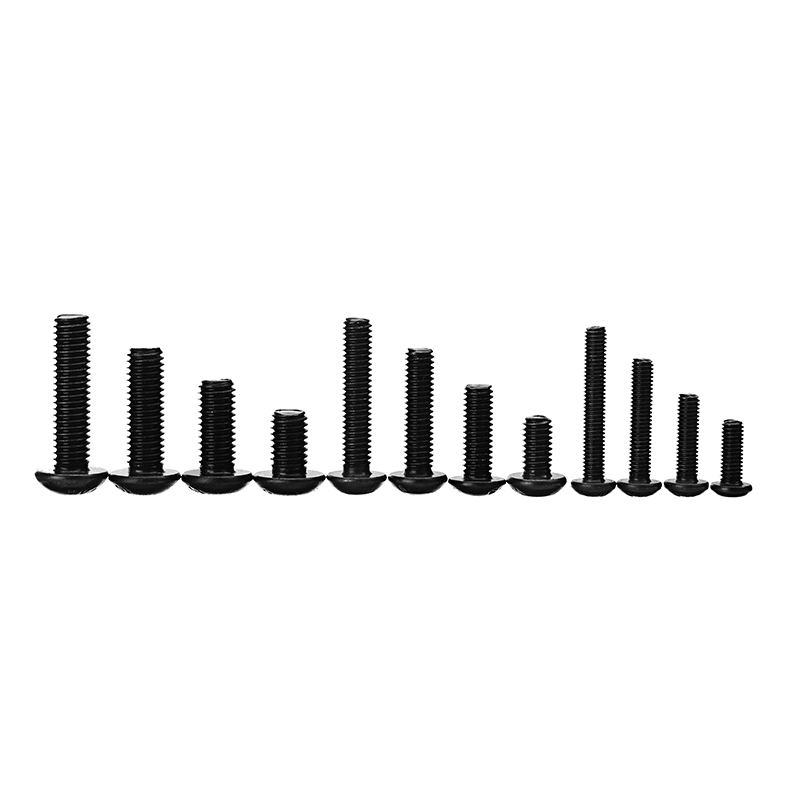 Suleve‚Ñ¢ MXCH3 440Pcs M3/M4/M5 Carbon Steel Screw Hex Socket Button Head Bolt Nut Assortment Kit