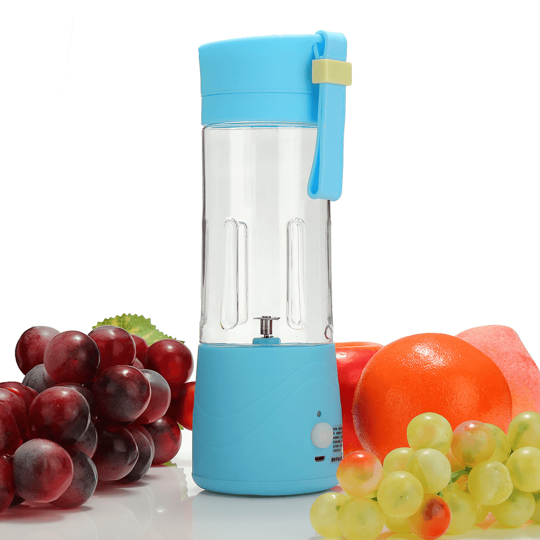 3.6V Portable Blender Smoothie Juicer Cup 14Oz Fruit Mixing Machine with 2000Mah USB Rechargeable Blender for Home