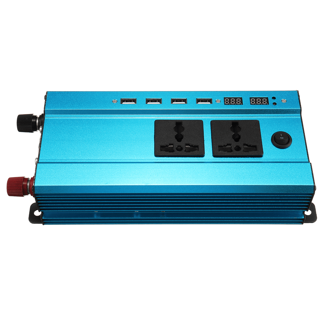 4000W 12V/24V DC to 110V/220V AC Solar Power Inverter LED Modified Sine Wave Converter Blue