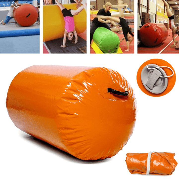 47.2X23.6Inch Inflatable Tumbling Oval Mats Airtrack Exercise Tools Gymnastics Air Rolls Balance Fitness Train