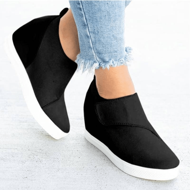 Women Hook Loop Hidden Heel Casual Loafers