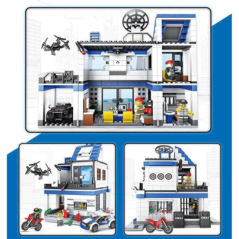 City Police Series Building Blocks Police Station Set