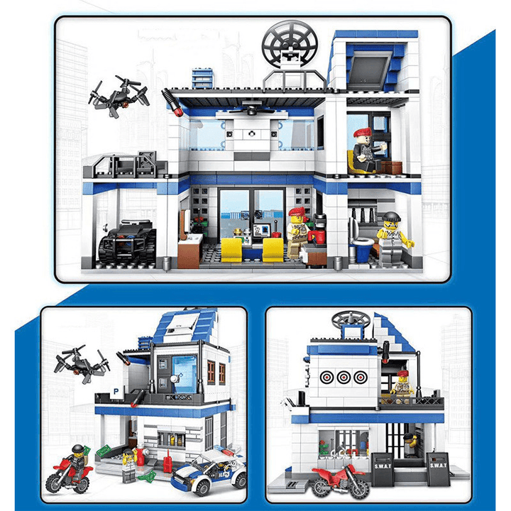 City Police Series Building Blocks Police Station Set