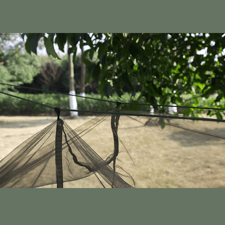 260X140Cm Double Outdoor Travel Camping Hanging Hammock Bed W/ Mosquito Net Kit