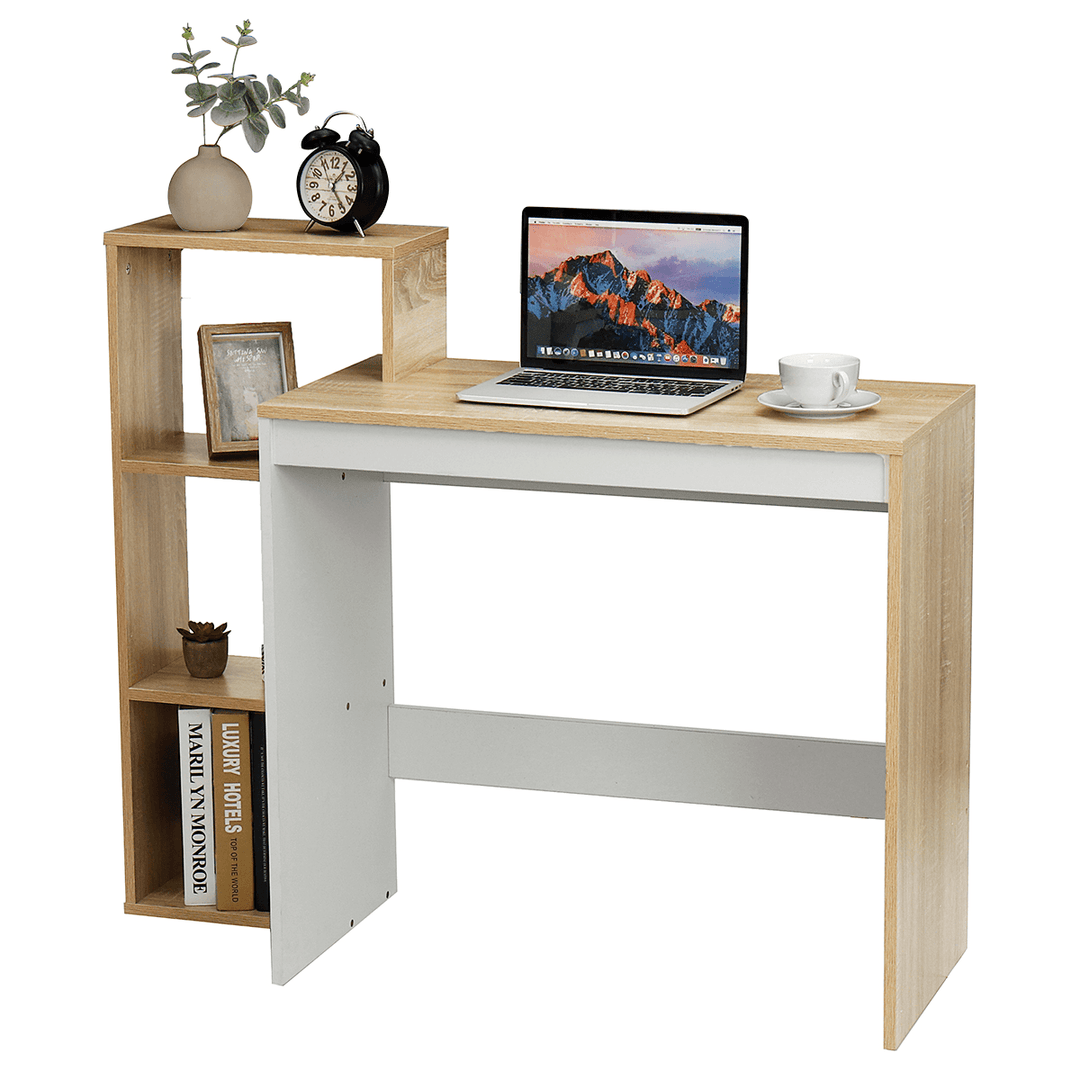 43 Inch Work Table Shelf PC Table Computer Furniture Home Office White Sonoma