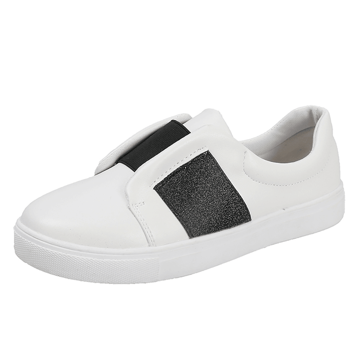 Women Elastic Band Trainers Slip on Flats - MRSLM