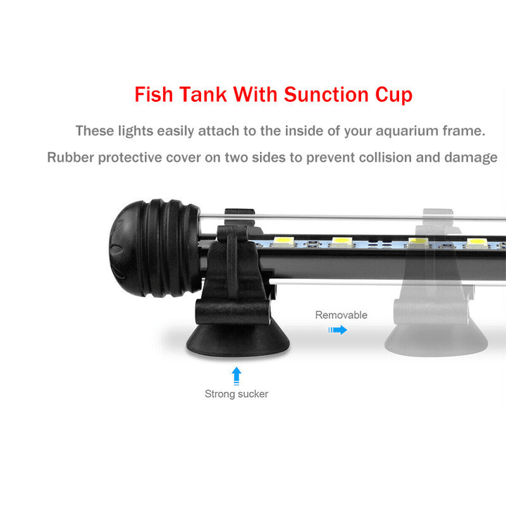 28Cm RGB APP LED Aquarium Fish Tank Light Submersible Waterproof Bar Strip Lamp