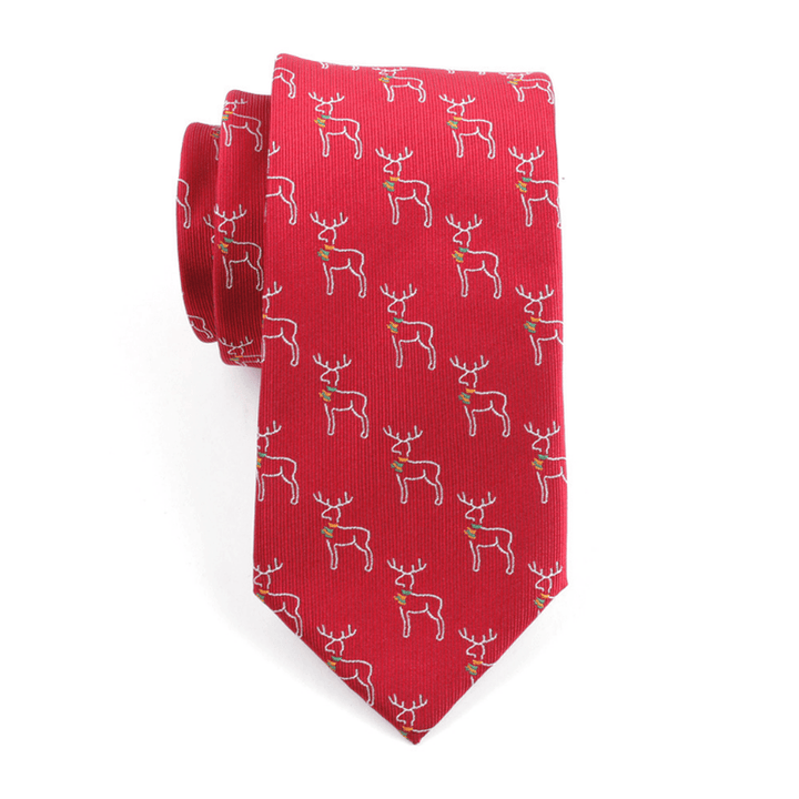 Men'S Christmas Print Polyester Silk Tie