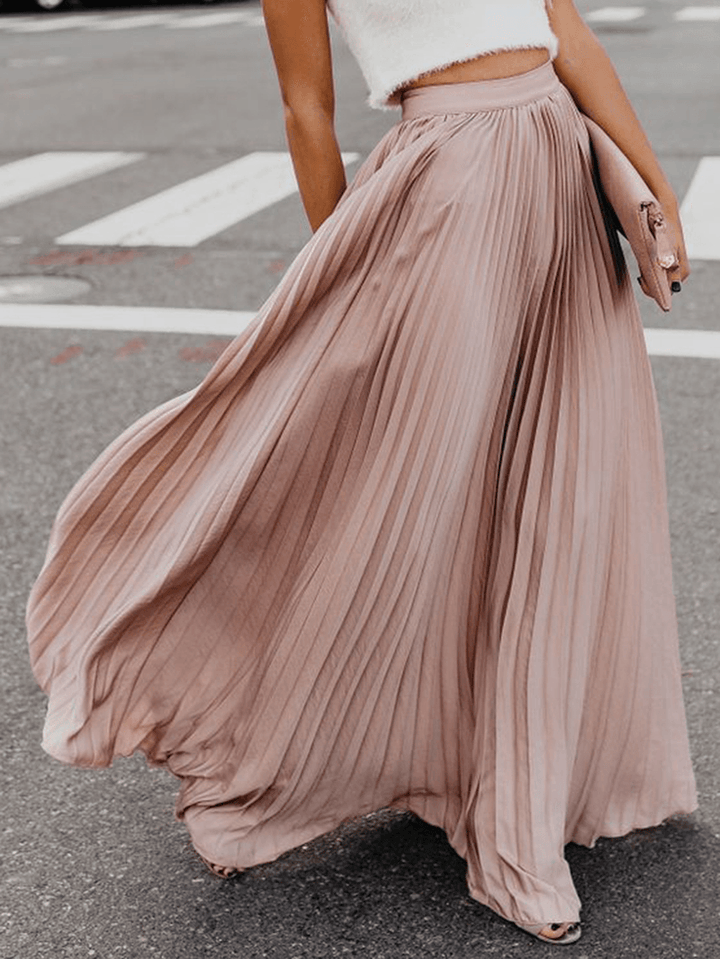 Boho Elastic Waist Pleated Skirts - MRSLM