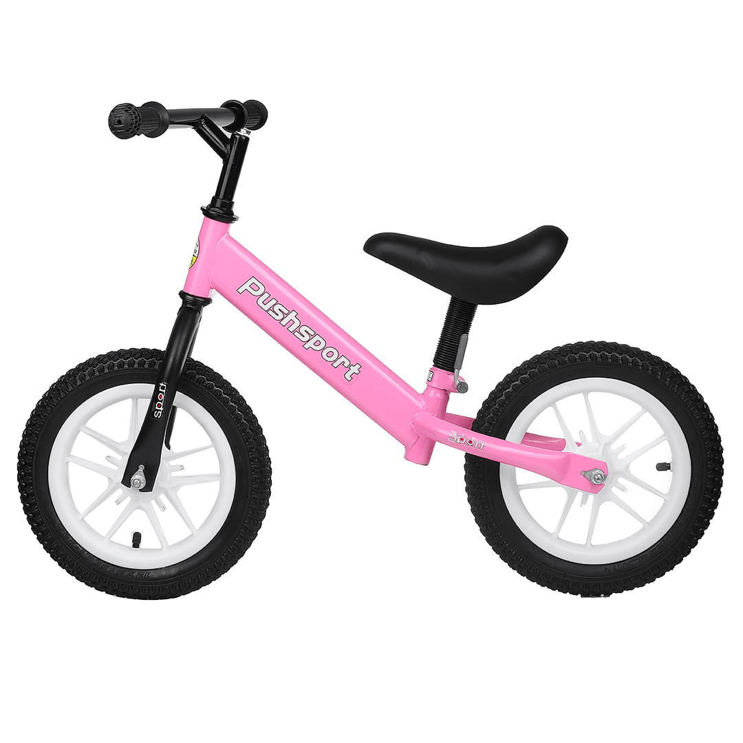 Kids Adjustable Height Flashing Balance Bikes Children Bicycle with Comfortable CushionsÔºÜNon-Slip Handles Wear-ResistantÔºÜShock-Absorbing Rubber Tires Aged 2-7 Years Old