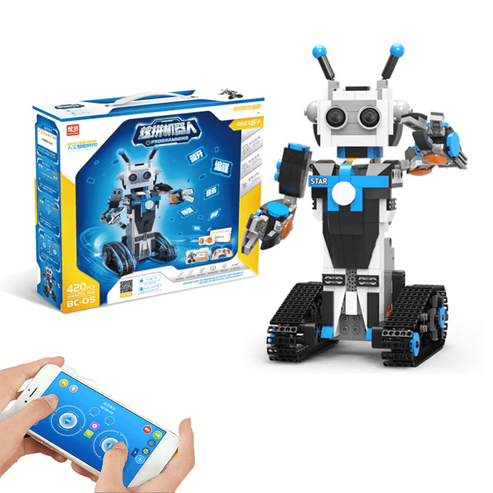 420/448Pcs DIY Building Block Technology Intelligent Programmable Robot Toy App/Remote Control Children Robot Toy STEM Learning Kit Kids Gifts - MRSLM