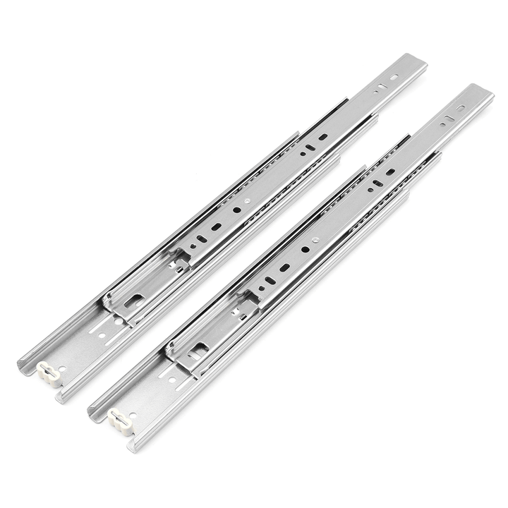 2Pcs 10-20Inch 45Mm Full Extension Close Ball Bearing Drawer Runners Slides Cabinet Guide Rail Slide