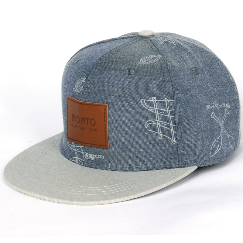 Letter Patch Graffiti Casual Denim Baseball Cap