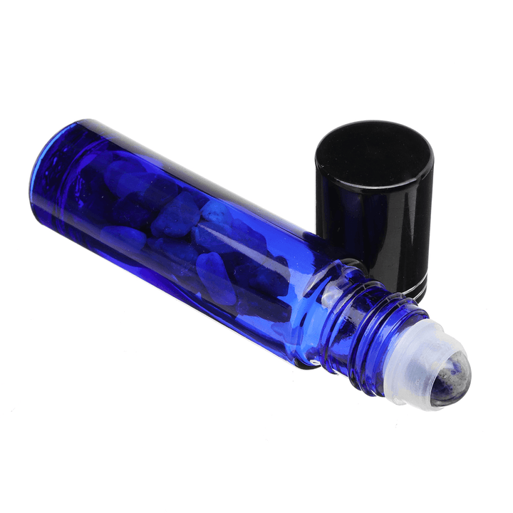 10Pcs Natural Crystals Glass Essential Oil Gemstone Roller Ball Chip inside Bottles