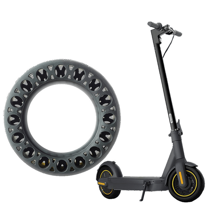 10Inch Universal Tire for Ninebot Maxg30 Electric Scooter Shock Absorption Anti-Silp Non-Pneumatic Solid Rubber Tire Electric Scooter Accessories