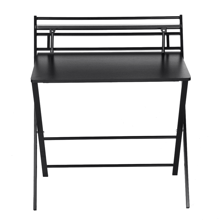 Foldable Computer Desk Table Student Writing Study Table with Storage Shelf Workstation Table Morden Laptop Table for Office Home