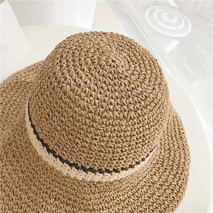 Women Outdoor Foldable Adjustable Straw Hat