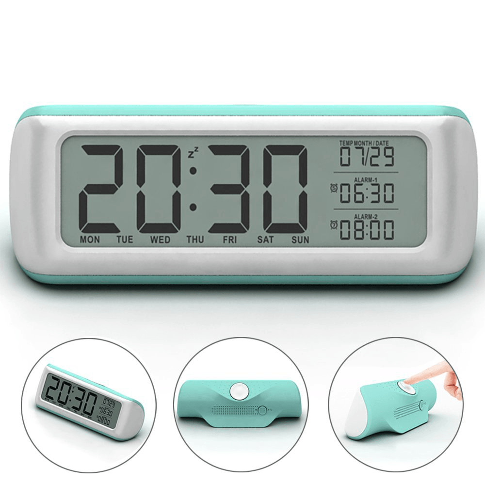 DC-12 5.5" Large Digital Alarm Clock with Backlight 2 Alarms Snooze Function