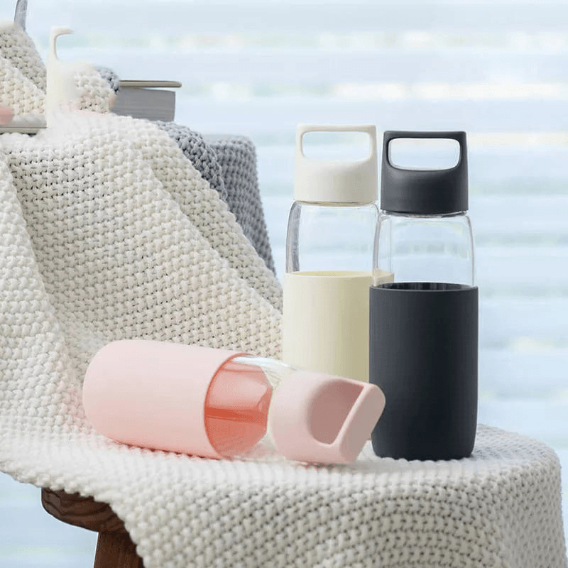 Fun Home 500Ml Glass Water Bottle Portable -20‚ÑÉ-150‚ÑÉ Temperature Tea Cup Drinking Mug with Silicone Case From