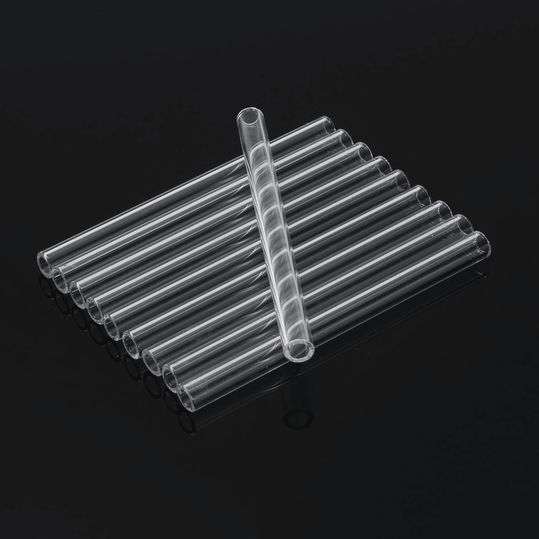 10Pcs Length 100Mm OD 7Mm 2Mm Thick Wall Borosilicate Glass Blowing Tube Lab Factory School Home