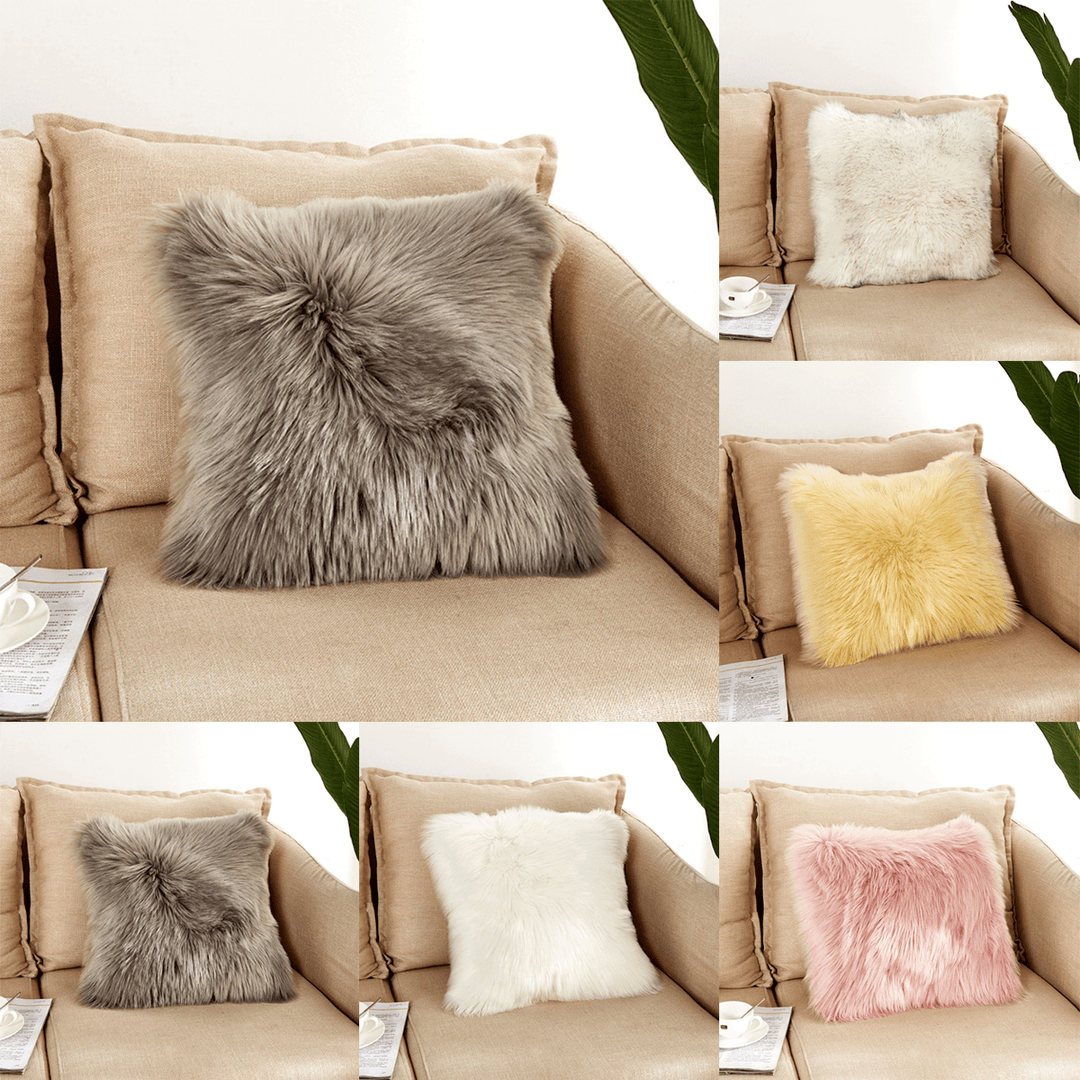 40*40Cm Fluffy Plush Soft Sofa Chair Pillow Case Cushion Cover