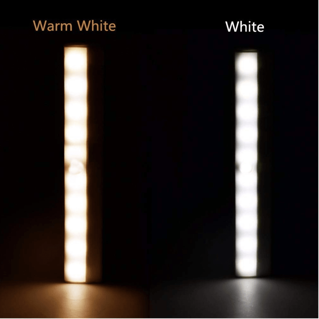 10 LED Motion Sensor Closet Light Wireless Night Cabinet Battery Powered Indoor