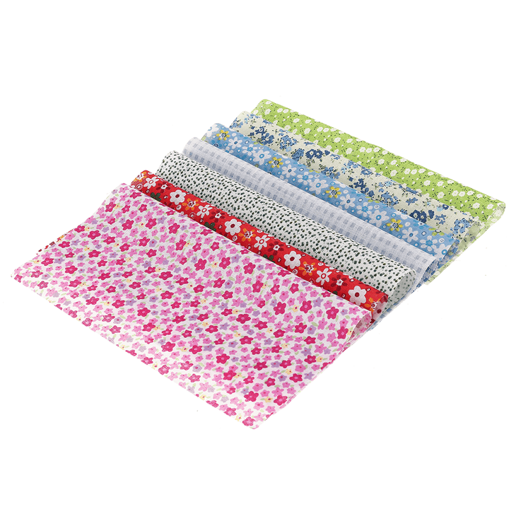 50PCS DIY Assorted Pre-Cut Square Bundle Charm Cotton Floral Quilt Fabric Patchwork