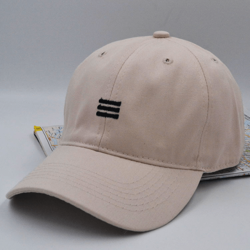 Three Bar Baseball Cap Men'S Soft Top Casual