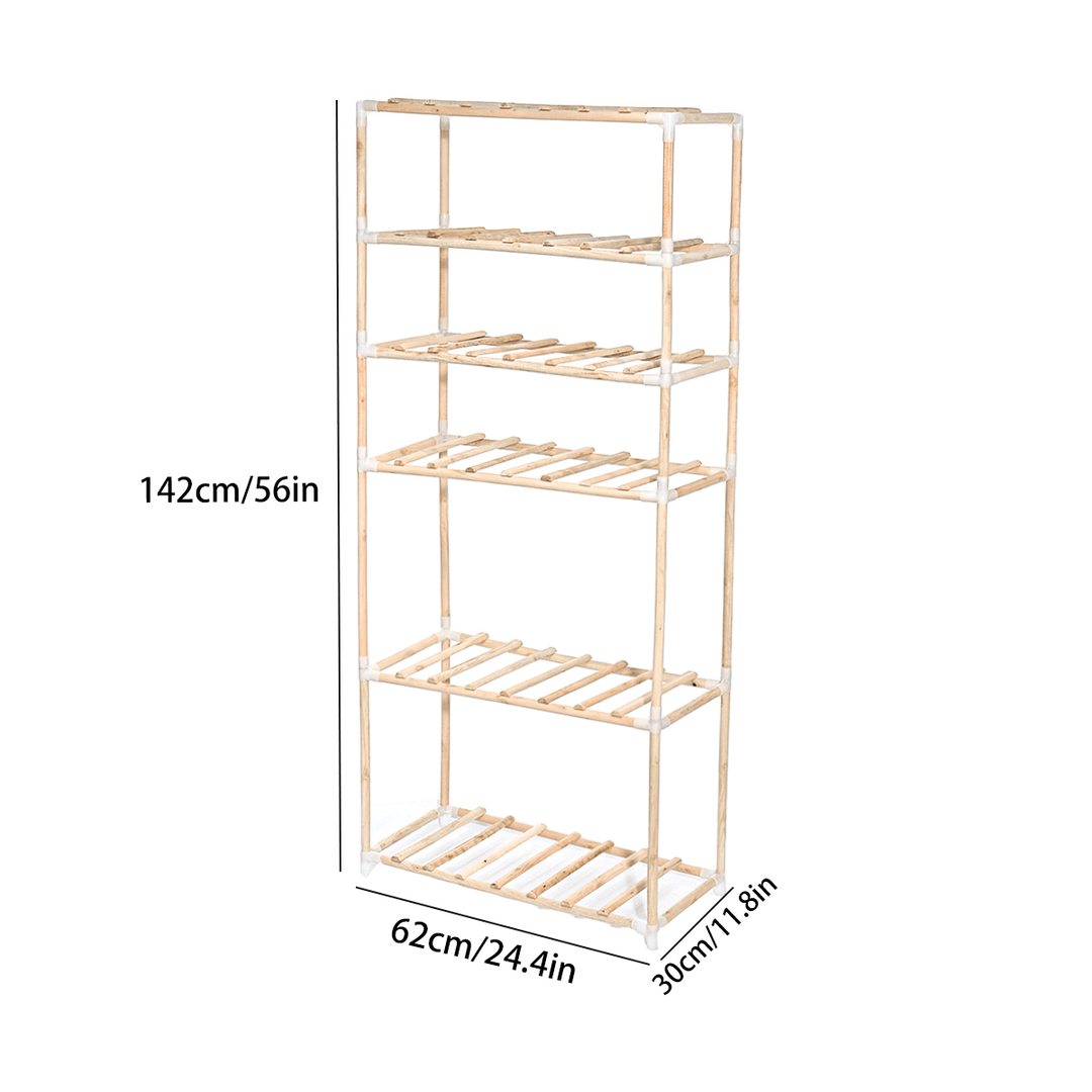 6 Tier Display Flower Stand Shelf Garden Wooden Book Storage Rack Indoor Outdoor