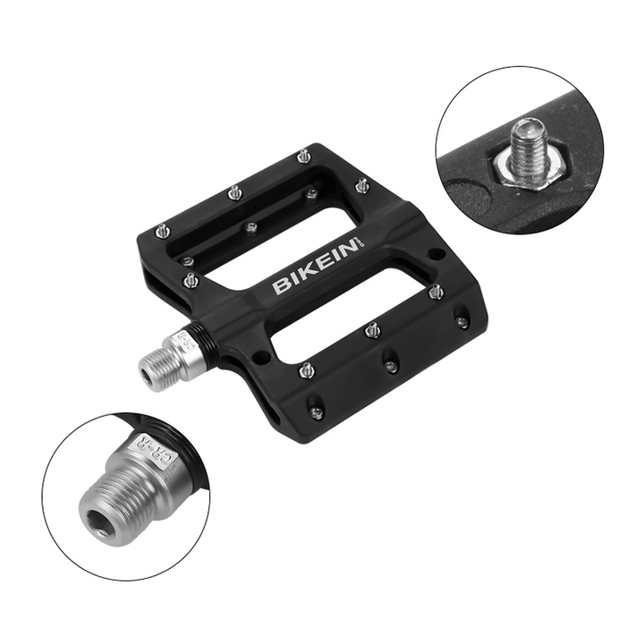 BIKEIN Mountain Bike Pedals Nylon Fiber Bearing Pedals Oudoor Cycling Antiskid Bike Pedals