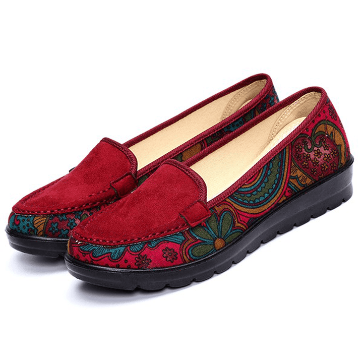 Big Size Women Casual Flat Loafers Slip-On Breathable Shoes Soft Sole Shoes