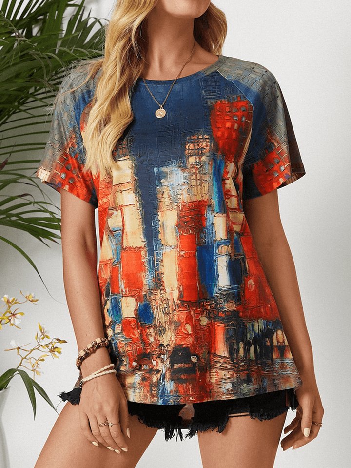 Graffiti Style Floral Print Casual Holiday Shirts - MRSLM