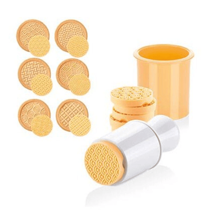 6Pcs Christmas Cookie Stamp Biscuit Mold Cookie Plunger Cutter DIY Baking Mold - MRSLM