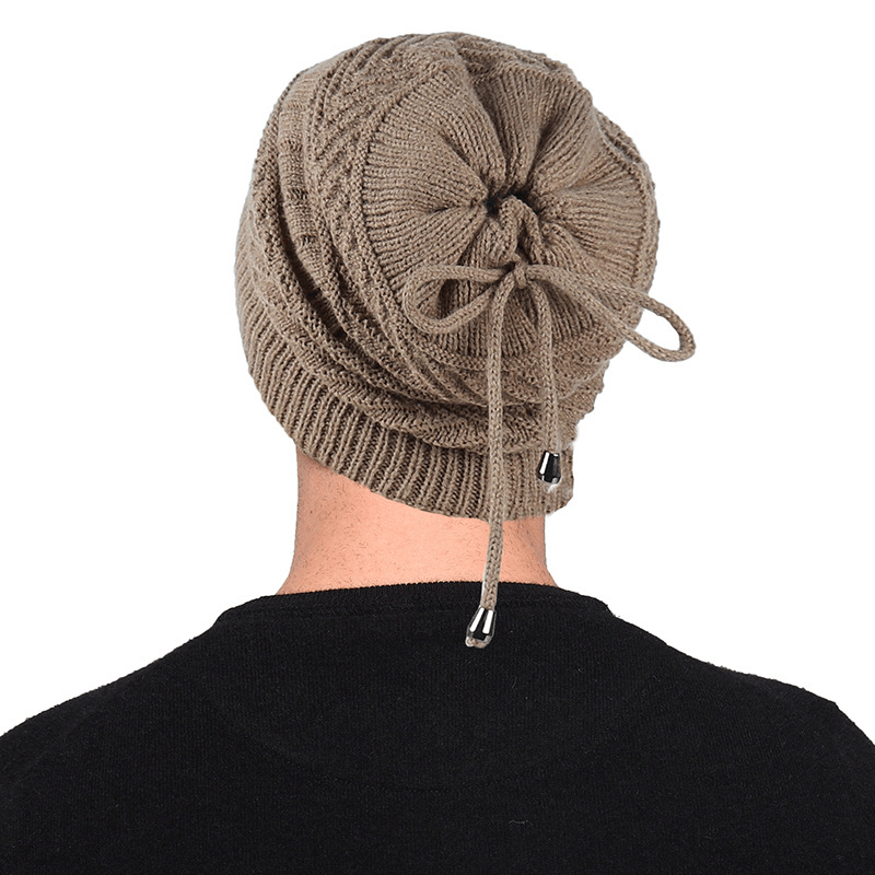 Multi-Purpose Winter Plush Knit Beanie Hat Scarf