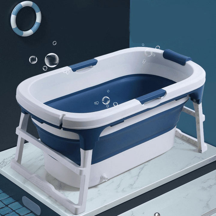 111*63*55Cm Large Deep Folding Bath Tub Adults Bath Tub Children Bath Tub with Lid - MRSLM