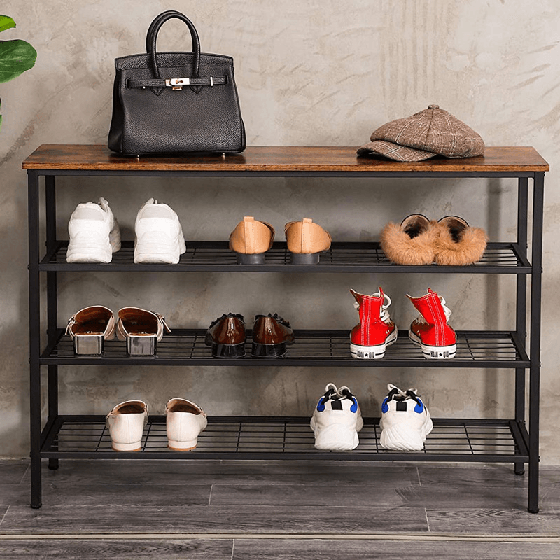 Shoe Cabinet 5-Tier Shoe Storage Organizer with 4 Metal Mesh Shelves Suitable for Living Room Bedroom